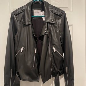 Black faux leather jacket